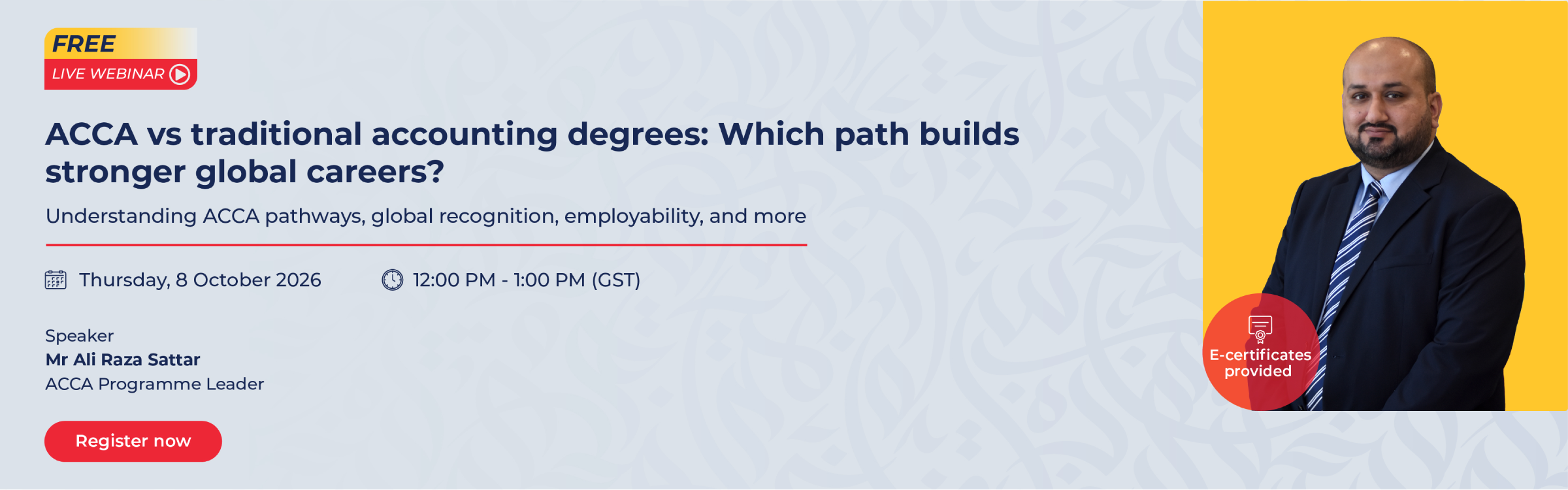 Register for the GBS Dubai ACCA course webinar